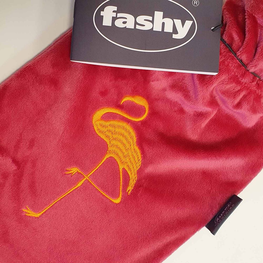 Fashy värmeflaska Flamingo med broderi